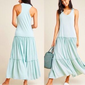 SUNDRY Mint Green Tiered Racerback Dress